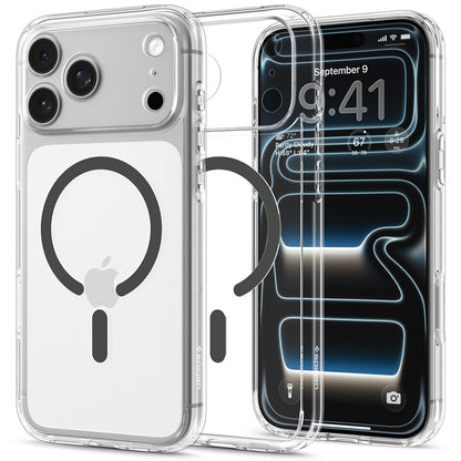 MagSafe Case for Apple iPhone 18 Pro Max / 17 Pro Max, Spigen, Ultra Hybrid, Transparent Gray ACS12119