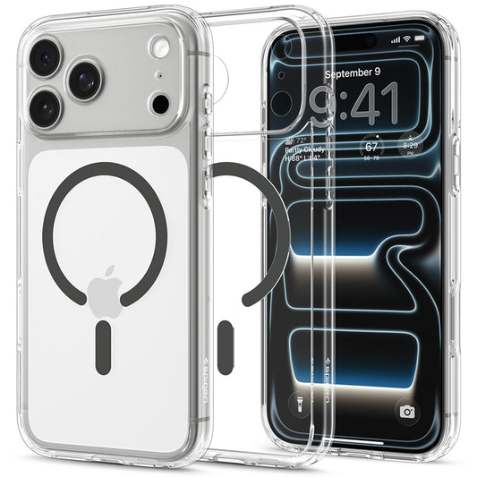 MagSafe Case for Apple iPhone 18 Pro Max / 17 Pro Max, Spigen, Ultra Hybrid, Transparent Gray ACS12119