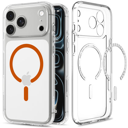 MagSafe Case for Apple iPhone 18 Pro Max / 17 Pro Max, Spigen, Ultra Hybrid, Transparent Orange ACS12122