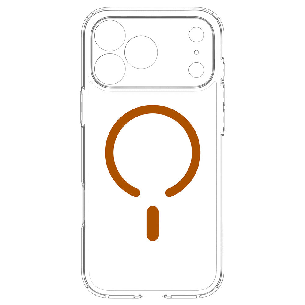MagSafe Case for Apple iPhone 18 Pro Max / 17 Pro Max, Spigen, Ultra Hybrid, Transparent Orange ACS12122