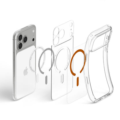 MagSafe Case for Apple iPhone 18 Pro Max / 17 Pro Max, Spigen, Ultra Hybrid, Transparent Orange ACS12122