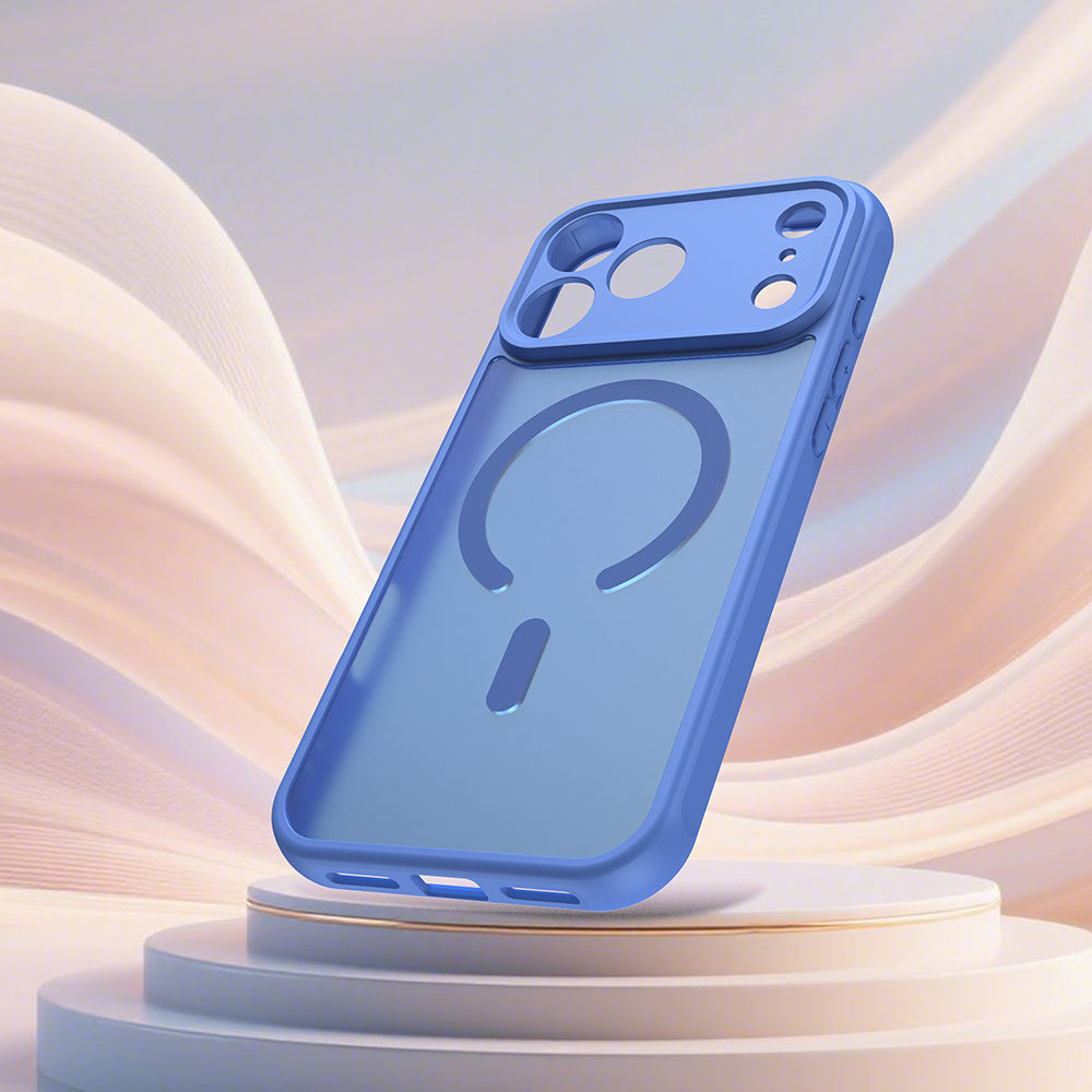 MagSafe Case for Apple iPhone 18 Pro Max / 17 Pro Max, Techsuit, HaloFrost II, Blue