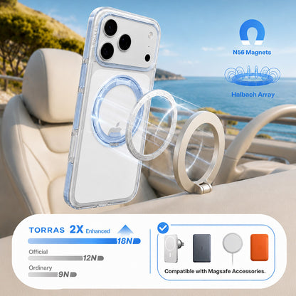 MagSafe Case for Apple iPhone 18 Pro Max / 17 Pro Max, Torras, Ostand O3 Light, Blue