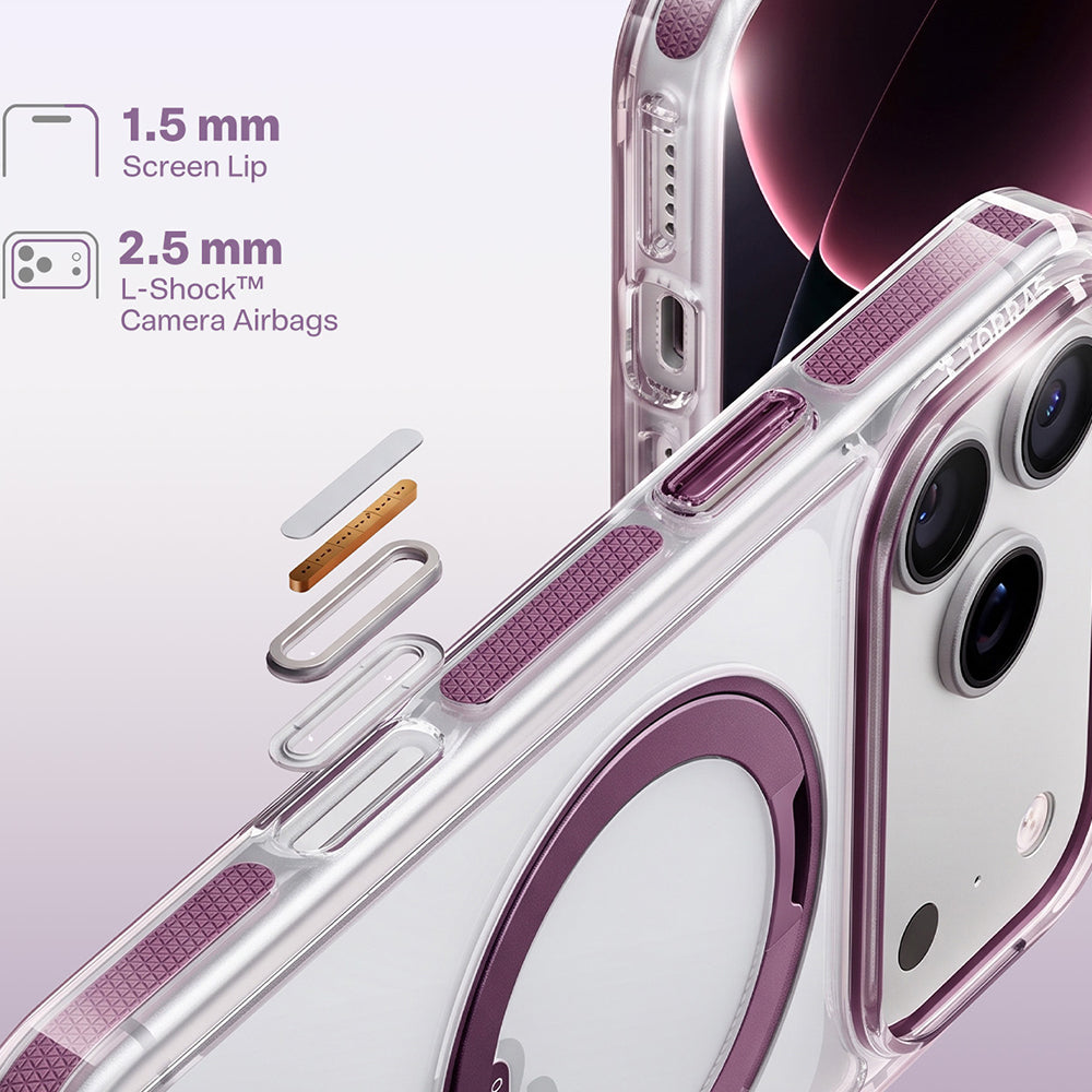 MagSafe Case for Apple iPhone 18 Pro Max / 17 Pro Max, Torras, Ostand O3 Light, Purple