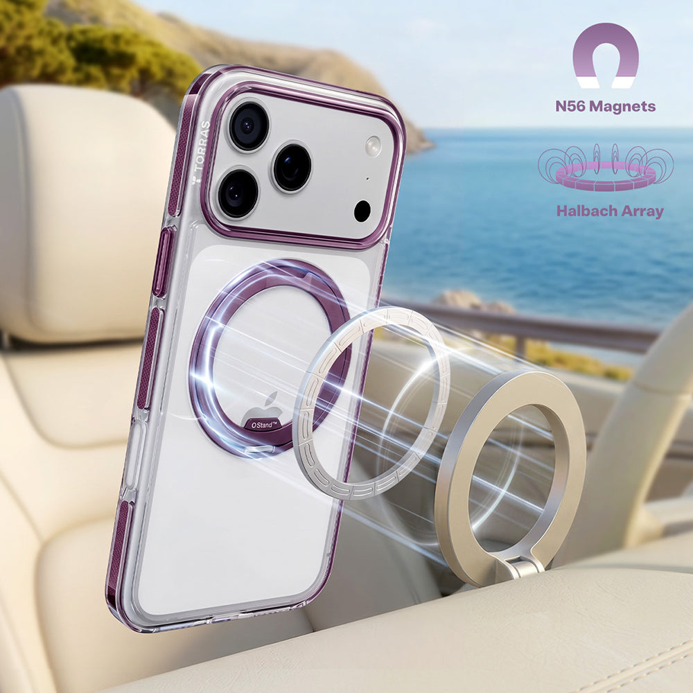 MagSafe Case for Apple iPhone 18 Pro Max / 17 Pro Max, Torras, Ostand O3 Light, Purple
