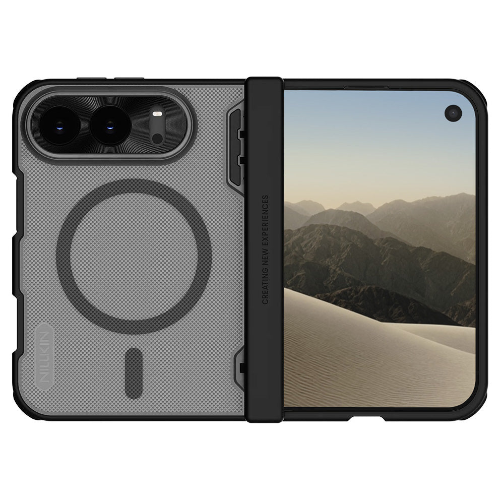 MagSafe Case for Apple iPhone Duo, Nillkin, Super Frosted Shield, Satin Black Transparent