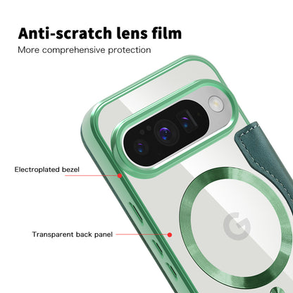 MagSafe Case for Google Pixel 10 Pro XL, Techsuit, SmartMag Book, Green