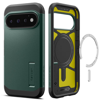 MagSafe Case for Google Pixel 11 Pro, Spigen, Tough Armor, Green ACS11859