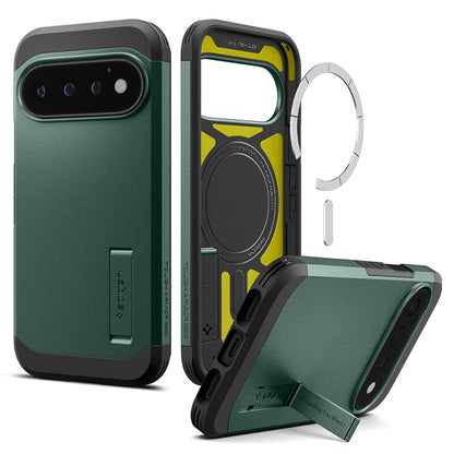 MagSafe Case for Google Pixel 11 Pro, Spigen, Tough Armor, Green ACS11859