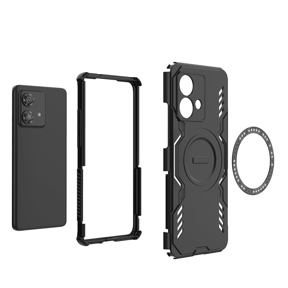 MagSafe Case for Motorola Edge 40 Neo, Techsuit, ArmorMag, Black