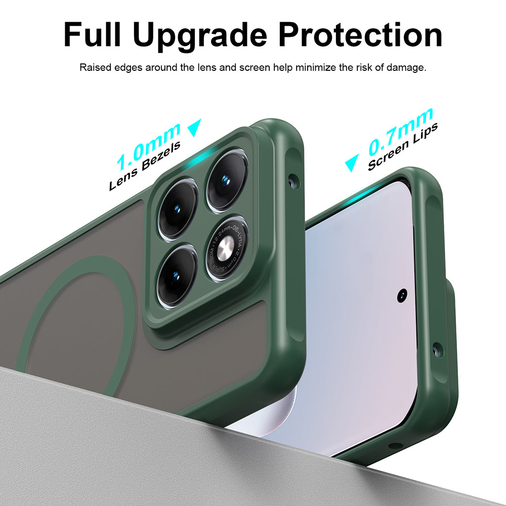 MagSafe Case for Motorola Edge 70 Fusion, Techsuit, HaloFrost II, Green