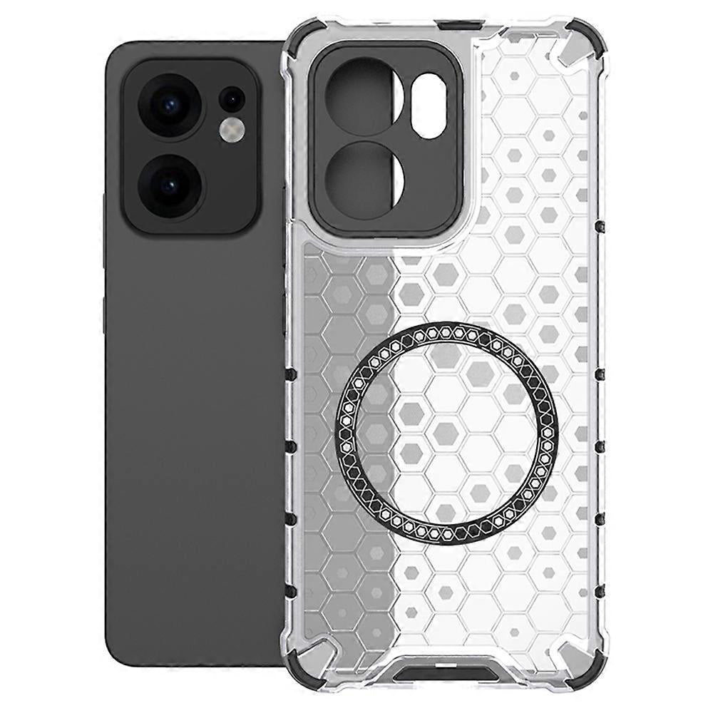 MagSafe Case for Oppo Reno13 FS 5G / Reno13 F 4G / Reno13 F, Techsuit, HoneyComb Shield, White