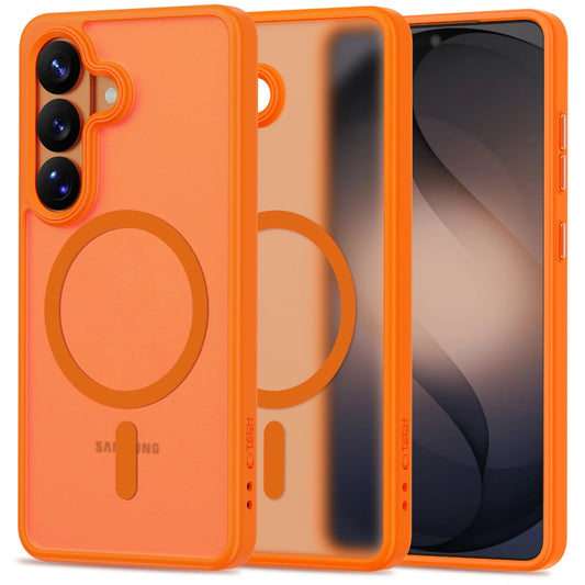 MagSafe Case for Samsung Galaxy S26 S942, Tech-Protect, Magmat, Matte Orange