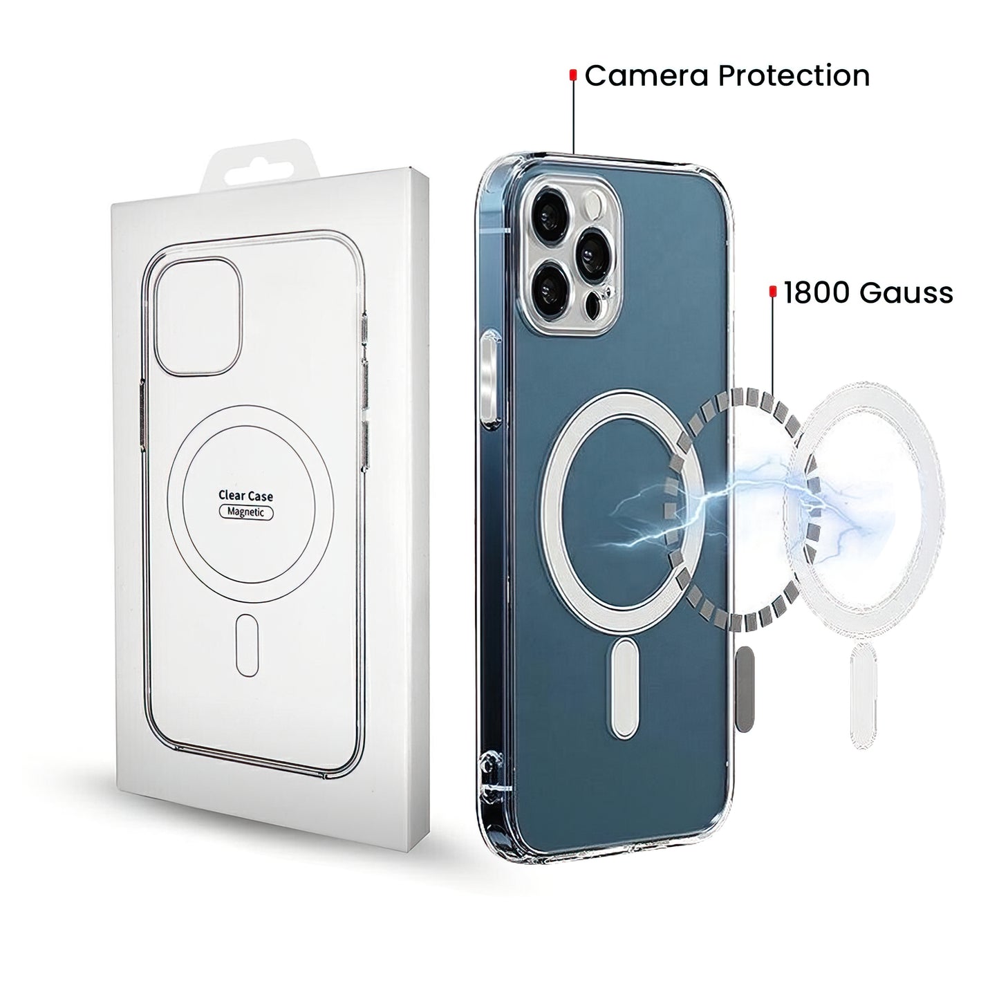 MagSafe Case for Samsung Galaxy S26 Ultra S948, OEM, 1800 Gauss, Transparent