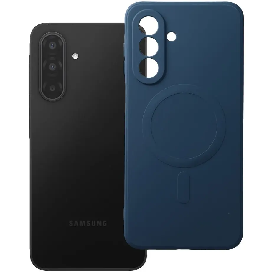 MagSafe Case for Samsung Galaxy A18 4G A185/ A17 4G A175 / A17 5G A176, OEM, Silicone Mag, Navy Blue