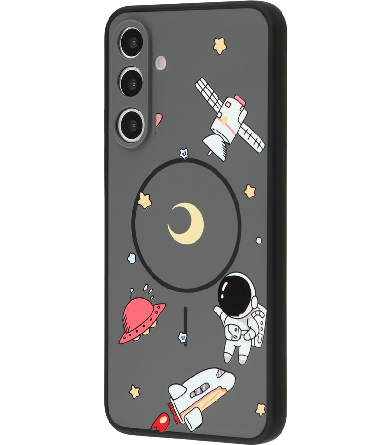 MagSafe Case for Samsung Galaxy S25 Ultra S938, OEM, Cartoon Astronaut, Black