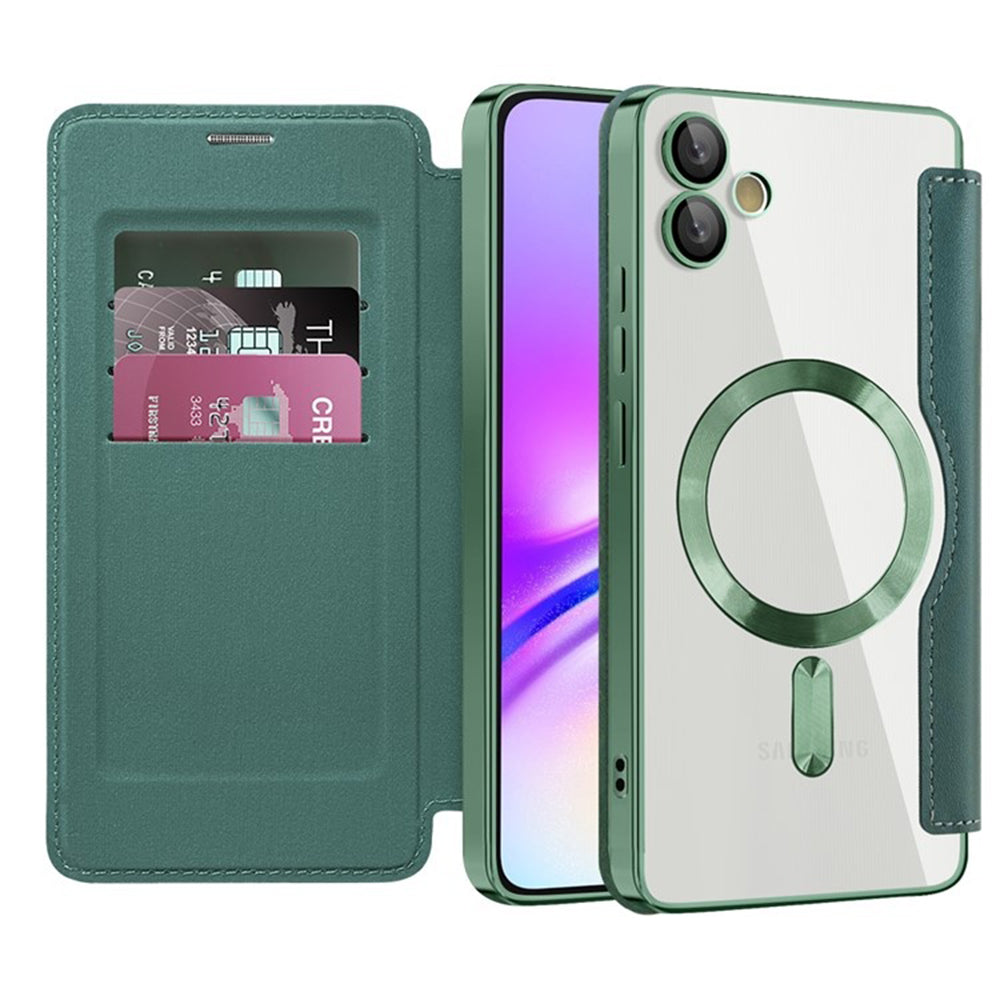 MagSafe Case for Samsung Galaxy A05 A055, Techsuit, SmartMag Book, Green