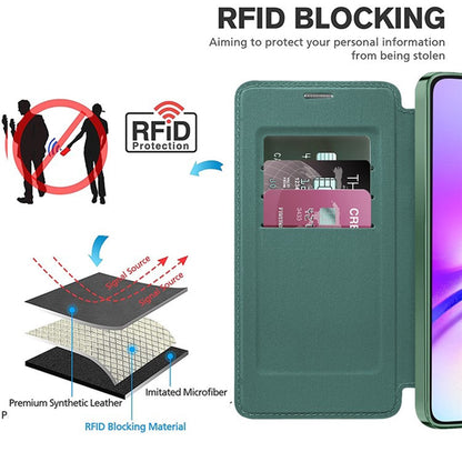 MagSafe Case for Samsung Galaxy A05 A055, Techsuit, SmartMag Book, Green
