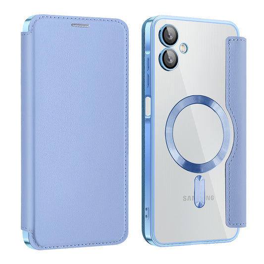 MagSafe Case for Samsung Galaxy A06 A065, Techsuit, SmartMag Book, Blue