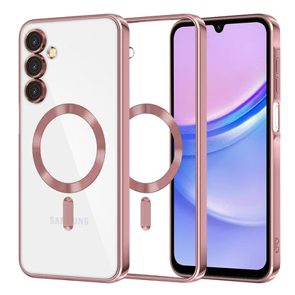 MagSafe Case for Samsung Galaxy A15 5G A156 / A15 A155, Techsuit, Luxury Crystal, Pink