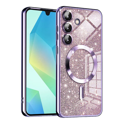 MagSafe Case for Samsung Galaxy A16 5G A166 / A16 4G A165, Techsuit, Luxury Glitter, Light Purple