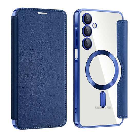 MagSafe Case for Samsung Galaxy A16 5G A166 / A16 4G A165, Techsuit, SmartMag Book, Blue