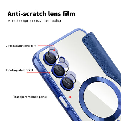 MagSafe Case for Samsung Galaxy A16 5G A166 / A16 4G A165, Techsuit, SmartMag Book, Blue