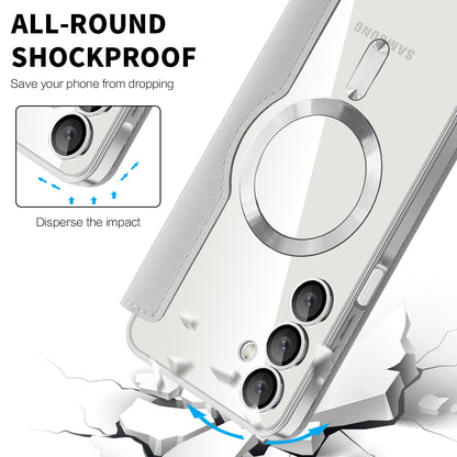 MagSafe Case for Samsung Galaxy A16 5G A166 / A16 4G A165, Techsuit, SmartMag Book, Gray