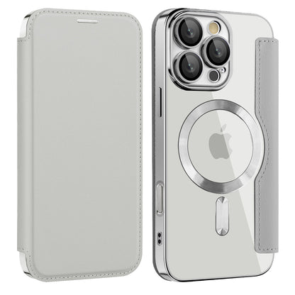 MagSafe Case for Samsung Galaxy A17 5G, Techsuit, SmartMag Book, Gray