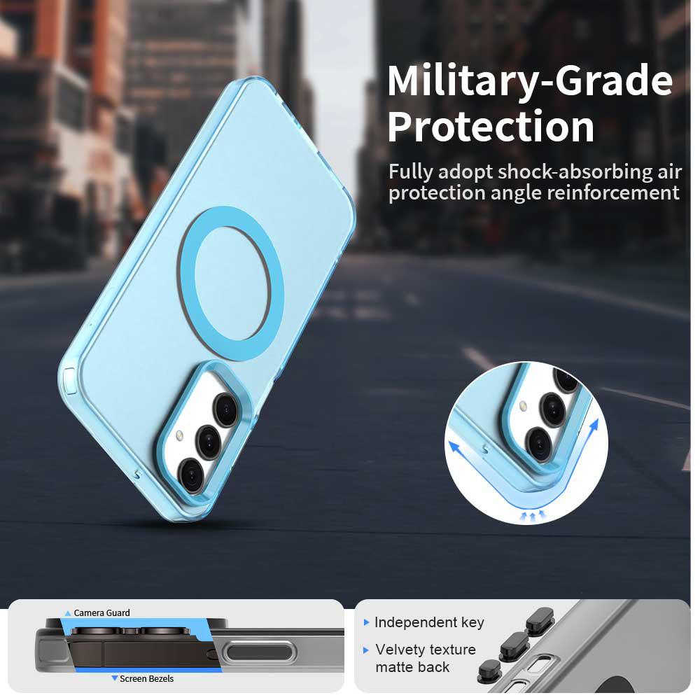 MagSafe Case for Samsung Galaxy A25 A256, Techsuit, CandyCase, Blue