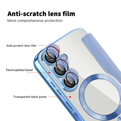 MagSafe Case for Samsung Galaxy A26 A266, Techsuit, SmartMag Book, Blue