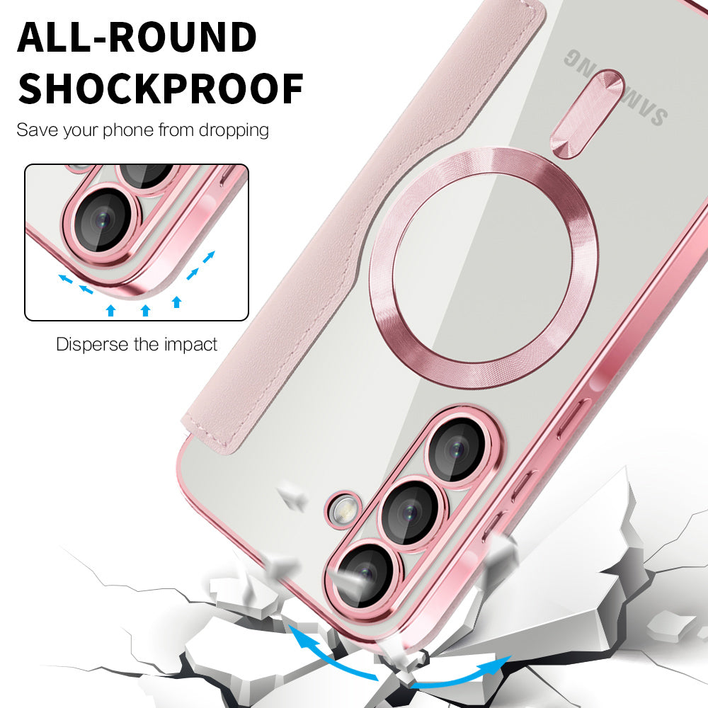 MagSafe Case for Samsung Galaxy A26 A266, Techsuit, SmartMag Book, Pink