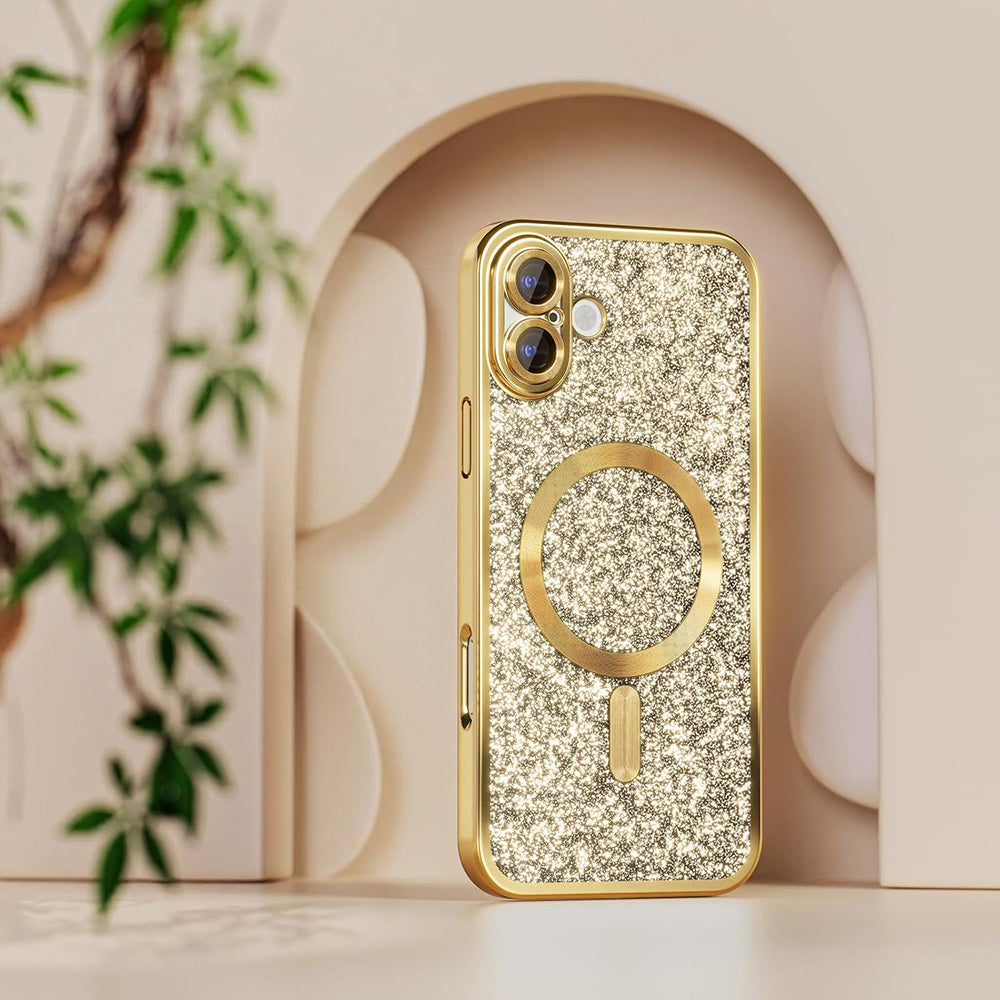 MagSafe Case for Samsung Galaxy A27 5G, Techsuit, Luxury Glitter, Light Green