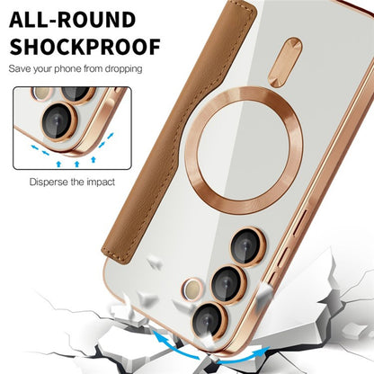 MagSafe Case for Samsung Galaxy A35 5G A356, Techsuit, SmartMag Book, Brown