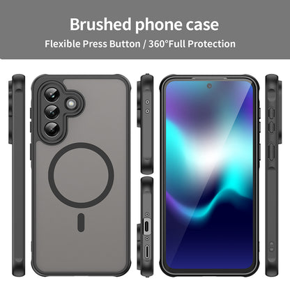 MagSafe Case for Samsung Galaxy A37 5G, Techsuit, HaloFrost II, Black