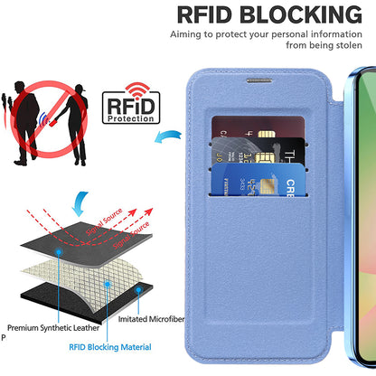 MagSafe Case for Samsung Galaxy A37 5G, Techsuit, SmartMag Book, Blue