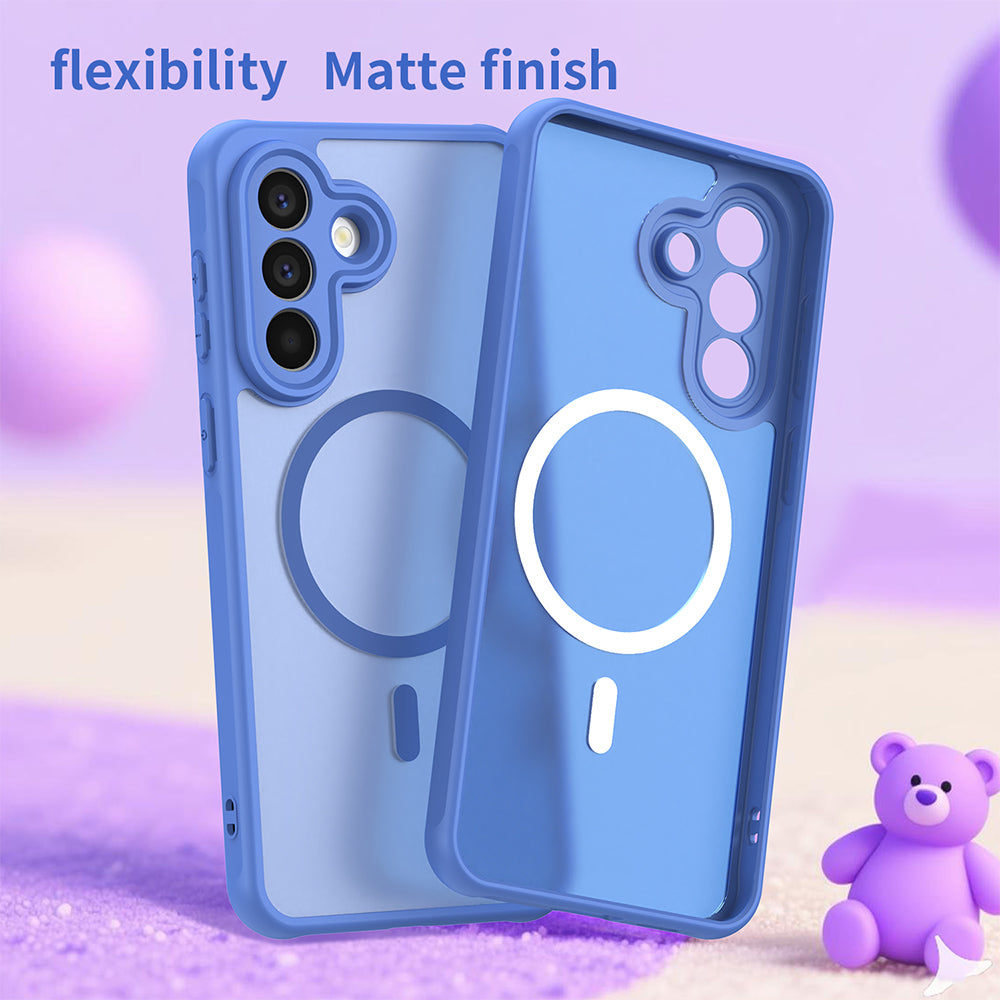 MagSafe Case for Samsung Galaxy A56 A566, Techsuit, HaloFrost II, Blue