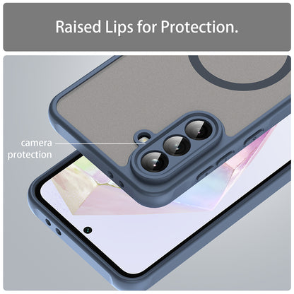 MagSafe Case for Samsung Galaxy A56 A566, Techsuit, HaloFrost II, Navy Blue