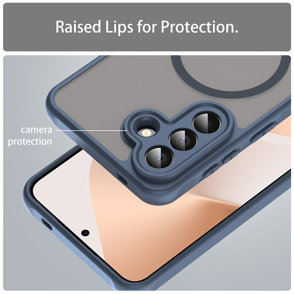 MagSafe Case for Samsung Galaxy A57 5G, Techsuit, HaloFrost II, Navy Blue