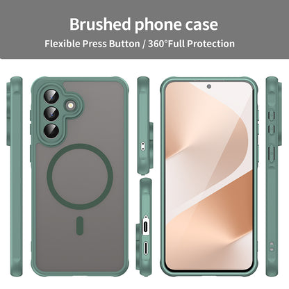 MagSafe Case for Samsung Galaxy A57 5G, Techsuit, HaloFrost II, Green