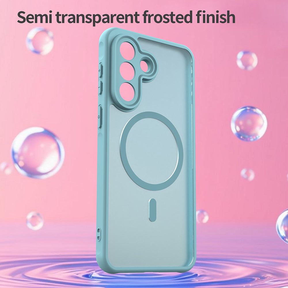 MagSafe Case for Samsung Galaxy A57 5G, Techsuit, HaloFrost II, Light Green