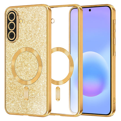 MagSafe Case for Samsung Galaxy A57 5G, Techsuit, Luxury Glitter, Gold