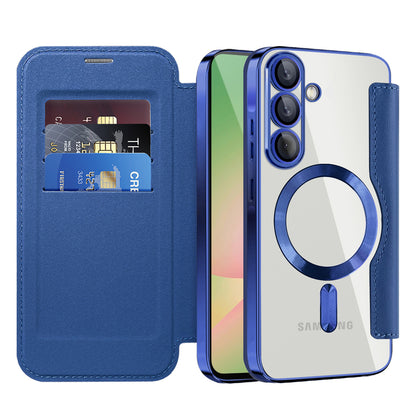 MagSafe Case for Samsung Galaxy A57 5G, Techsuit, SmartMag Book, Blue
