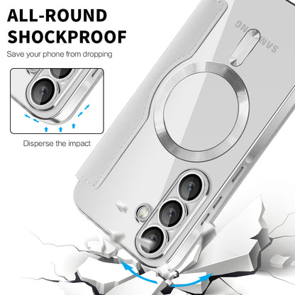 MagSafe Case for Samsung Galaxy A57 5G, Techsuit, SmartMag Book, Gray