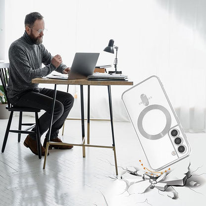 MagSafe Case for Samsung Galaxy S21 FE 5G G990, Techsuit, Luxury Crystal, Black
