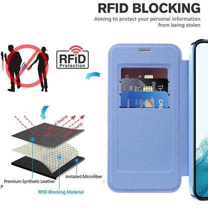MagSafe Case for Samsung Galaxy S22 5G S901, Techsuit, SmartMag Book, Blue