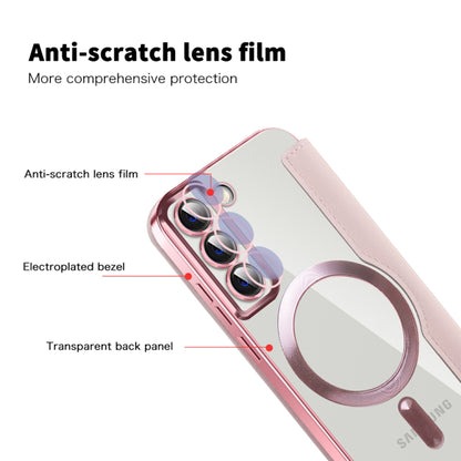 MagSafe Case for Samsung Galaxy S22+ 5G S906, Techsuit, SmartMag Book, Pink