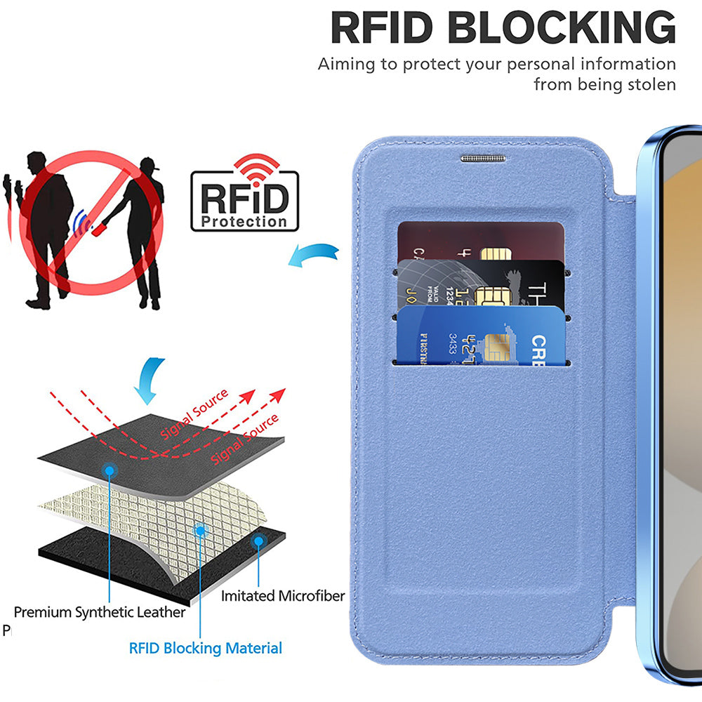 MagSafe Case for Samsung Galaxy S23 FE S711, Techsuit, SmartMag Book, Blue