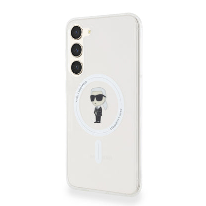 MagSafe Case for Samsung Galaxy S23+ S916, Karl Lagerfeld, IML Ikonik Karl, Transparent