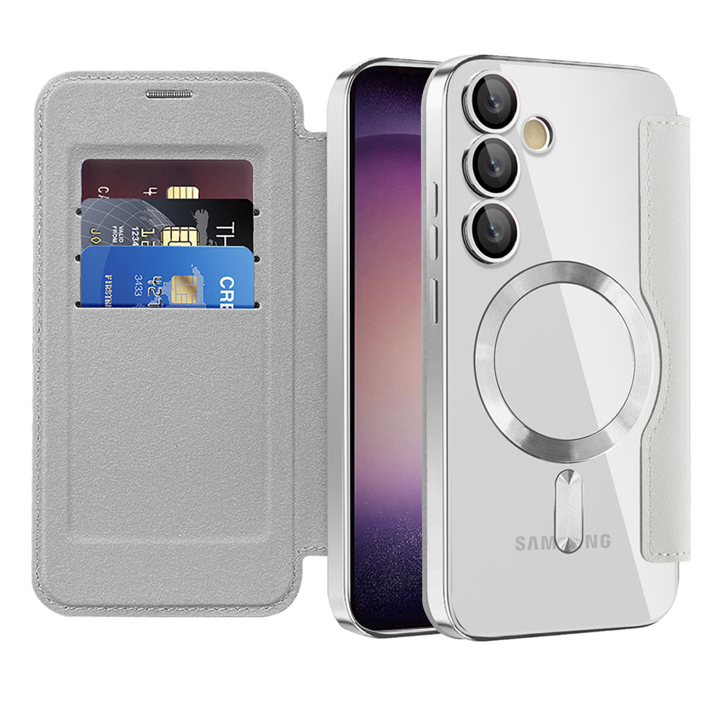 MagSafe Case for Samsung Galaxy S23+ S916, Techsuit, SmartMag Book, Gray
